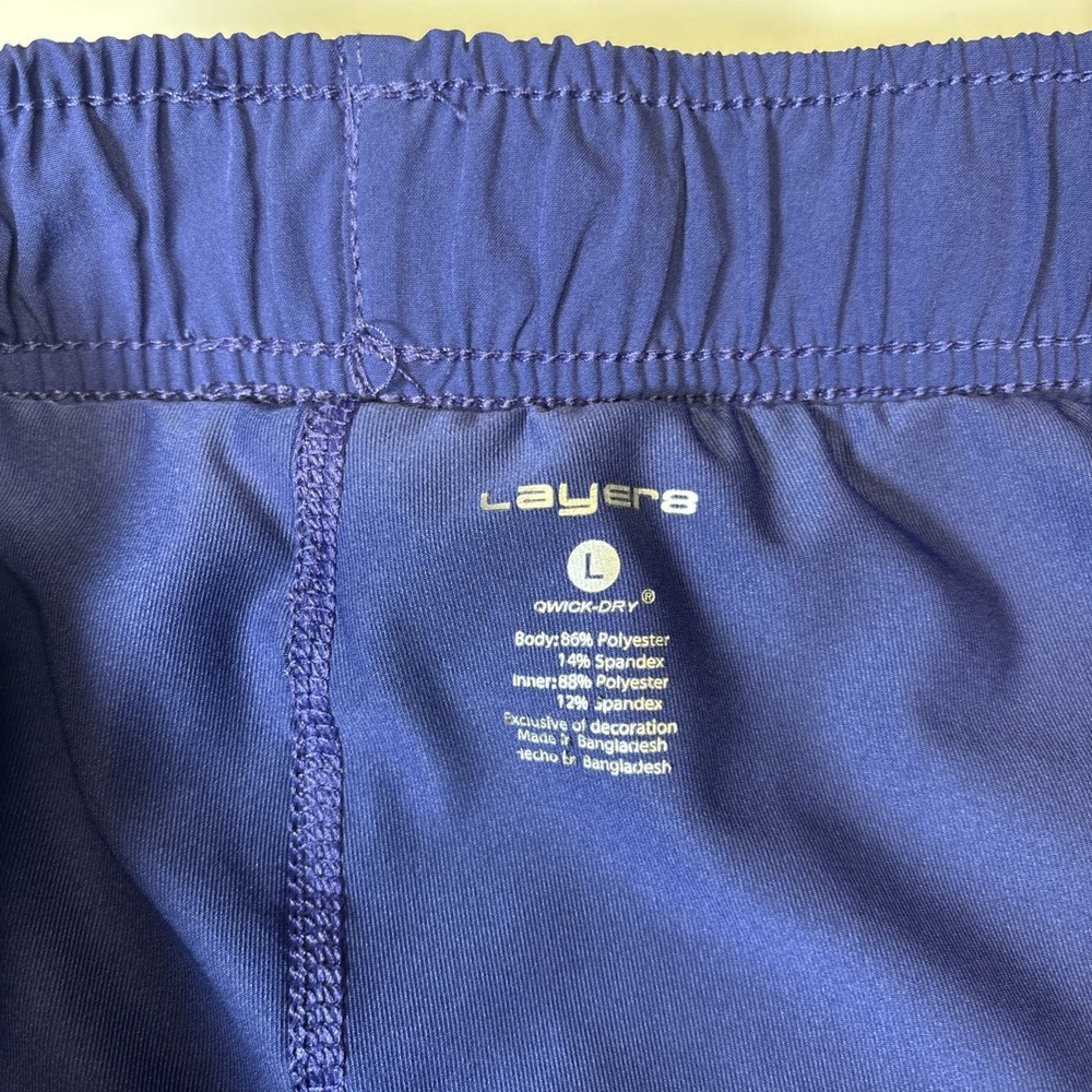 Layer 8 Womens Athletic Running Shorts Navy Blue Size Large Quick-Dry 3in Inseam - Picture 6 of 7